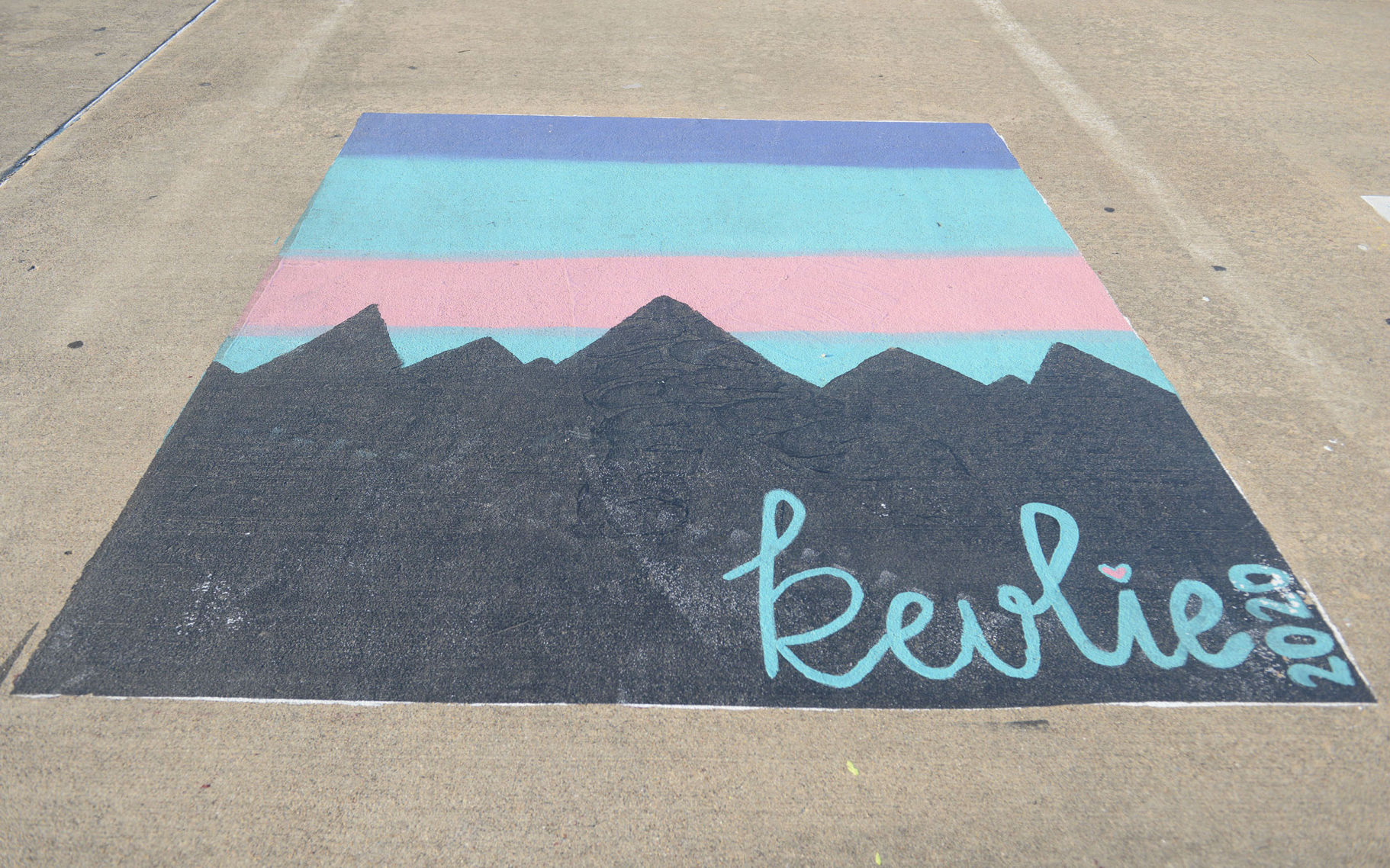 A&M Consolidated HS painted parking spots